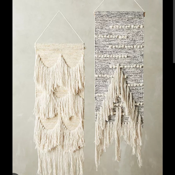 Anthropologie Wall Decor Anthropologie Ojai Fringed Tapestry Poshmark
